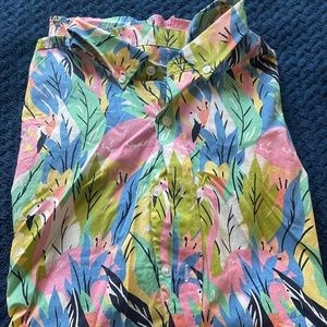 Men's Club Room Short Sleeve Multi Color Shirt Size XXL
